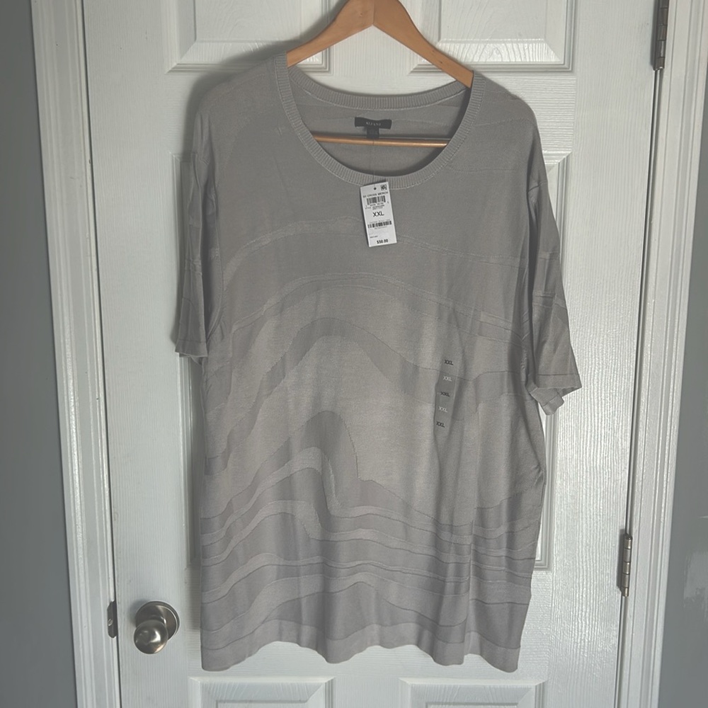 Men’s Alfani Cross Merch Shirt in Grey Fog